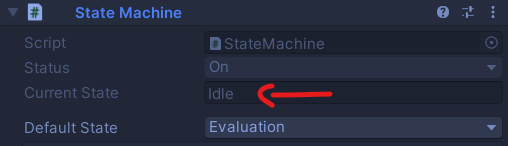 State Name appearing on machine